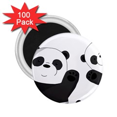 Cute Pandas 2 25  Magnets (100 Pack)  by Valentinaart