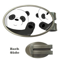 Cute Pandas Money Clips (oval)  by Valentinaart