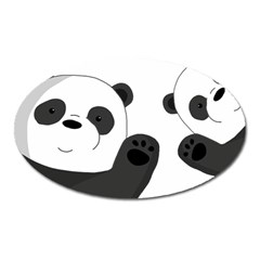 Cute Pandas Oval Magnet by Valentinaart