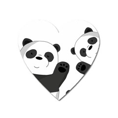 Cute Pandas Heart Magnet by Valentinaart