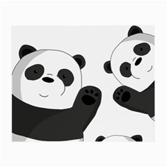 Cute Pandas Small Glasses Cloth by Valentinaart