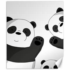 Cute Pandas Canvas 8  X 10  by Valentinaart