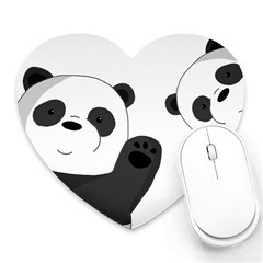 Cute Pandas Heart Mousepads by Valentinaart