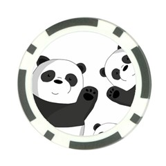 Cute Pandas Poker Chip Card Guard by Valentinaart