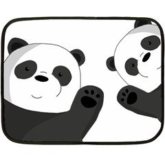 Cute Pandas Fleece Blanket (mini) by Valentinaart