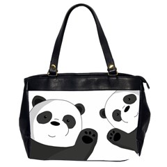 Cute Pandas Office Handbags (2 Sides)  by Valentinaart