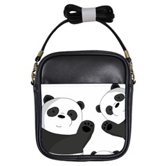 Cute Pandas Girls Sling Bags by Valentinaart