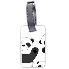 Cute Pandas Luggage Tags (one Side)  by Valentinaart