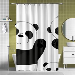 Cute Pandas Shower Curtain 48  X 72  (small)  by Valentinaart