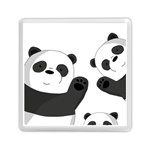 Cute pandas Memory Card Reader (Square)  Front