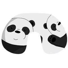 Cute Pandas Travel Neck Pillows by Valentinaart