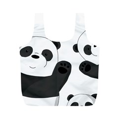 Cute Pandas Full Print Recycle Bags (m)  by Valentinaart