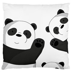 Cute Pandas Standard Flano Cushion Case (two Sides) by Valentinaart