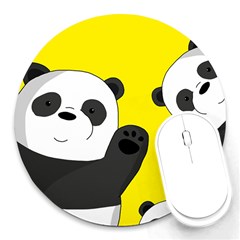 Cute Pandas Round Mousepads by Valentinaart