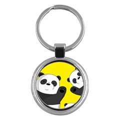 Cute Pandas Key Chains (round)  by Valentinaart