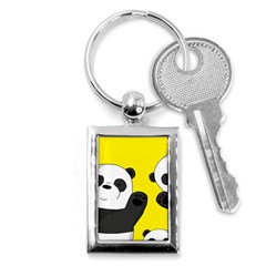 Cute Pandas Key Chains (rectangle)  by Valentinaart