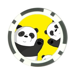 Cute Pandas Poker Chip Card Guard by Valentinaart