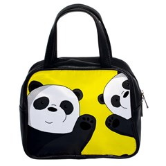 Cute Pandas Classic Handbags (2 Sides) by Valentinaart