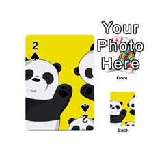 Cute Pandas Playing Cards 54 (mini)  by Valentinaart