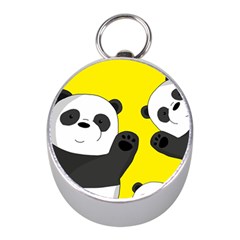 Cute Pandas Mini Silver Compasses by Valentinaart