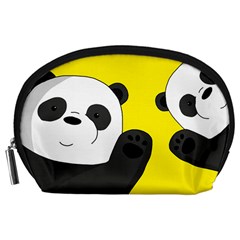 Cute Pandas Accessory Pouches (large)  by Valentinaart