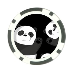 Cute Pandas Poker Chip Card Guard by Valentinaart