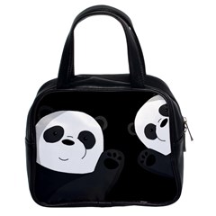 Cute Pandas Classic Handbags (2 Sides) by Valentinaart