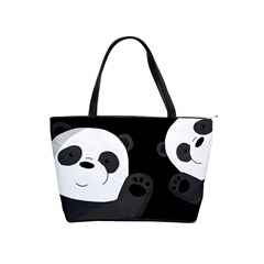 Cute Pandas Shoulder Handbags by Valentinaart