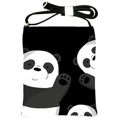 Cute Pandas Shoulder Sling Bags by Valentinaart