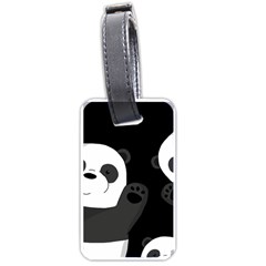 Cute Pandas Luggage Tags (one Side)  by Valentinaart