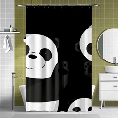 Cute Pandas Shower Curtain 48  X 72  (small)  by Valentinaart