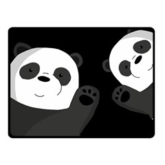 Cute Pandas Double Sided Fleece Blanket (small)  by Valentinaart