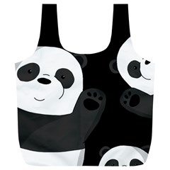 Cute Pandas Full Print Recycle Bags (l)  by Valentinaart