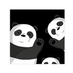 Cute pandas Small Satin Scarf (Square) Front