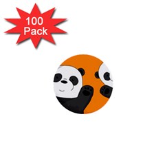 Cute Pandas 1  Mini Buttons (100 Pack)  by Valentinaart