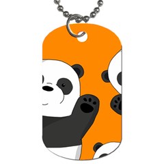 Cute Pandas Dog Tag (one Side) by Valentinaart