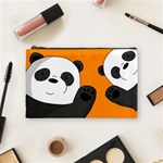 Cute pandas Cosmetic Bag (Medium)  Front