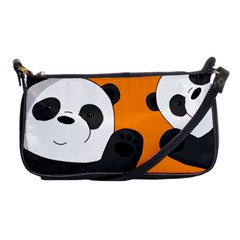 Cute Pandas Shoulder Clutch Bags by Valentinaart