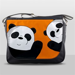 Cute Pandas Messenger Bags by Valentinaart