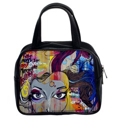 Graffiti Mural Street Art Painting Classic Handbags (2 Sides) by BangZart