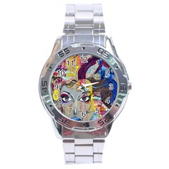 Graffiti Mural Street Art Painting Stainless Steel Analogue Watch by BangZart