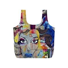 Graffiti Mural Street Art Painting Full Print Recycle Bags (s)  by BangZart