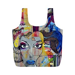 Graffiti Mural Street Art Painting Full Print Recycle Bags (m)  by BangZart