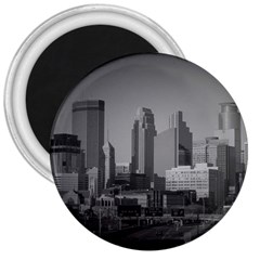 Minneapolis Minnesota Skyline 3  Magnets by BangZart