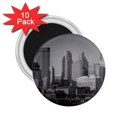 Minneapolis Minnesota Skyline 2 25  Magnets (10 Pack)  by BangZart