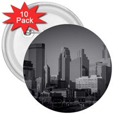 Minneapolis Minnesota Skyline 3  Buttons (10 Pack)  by BangZart