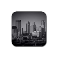 Minneapolis Minnesota Skyline Rubber Coaster (square)  by BangZart