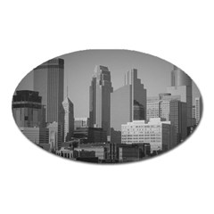 Minneapolis Minnesota Skyline Oval Magnet by BangZart