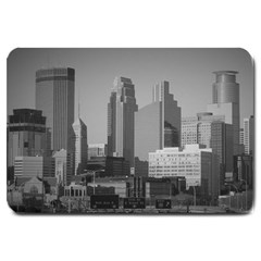 Minneapolis Minnesota Skyline Large Doormat  by BangZart