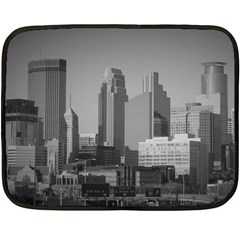 Minneapolis Minnesota Skyline Double Sided Fleece Blanket (mini)  by BangZart